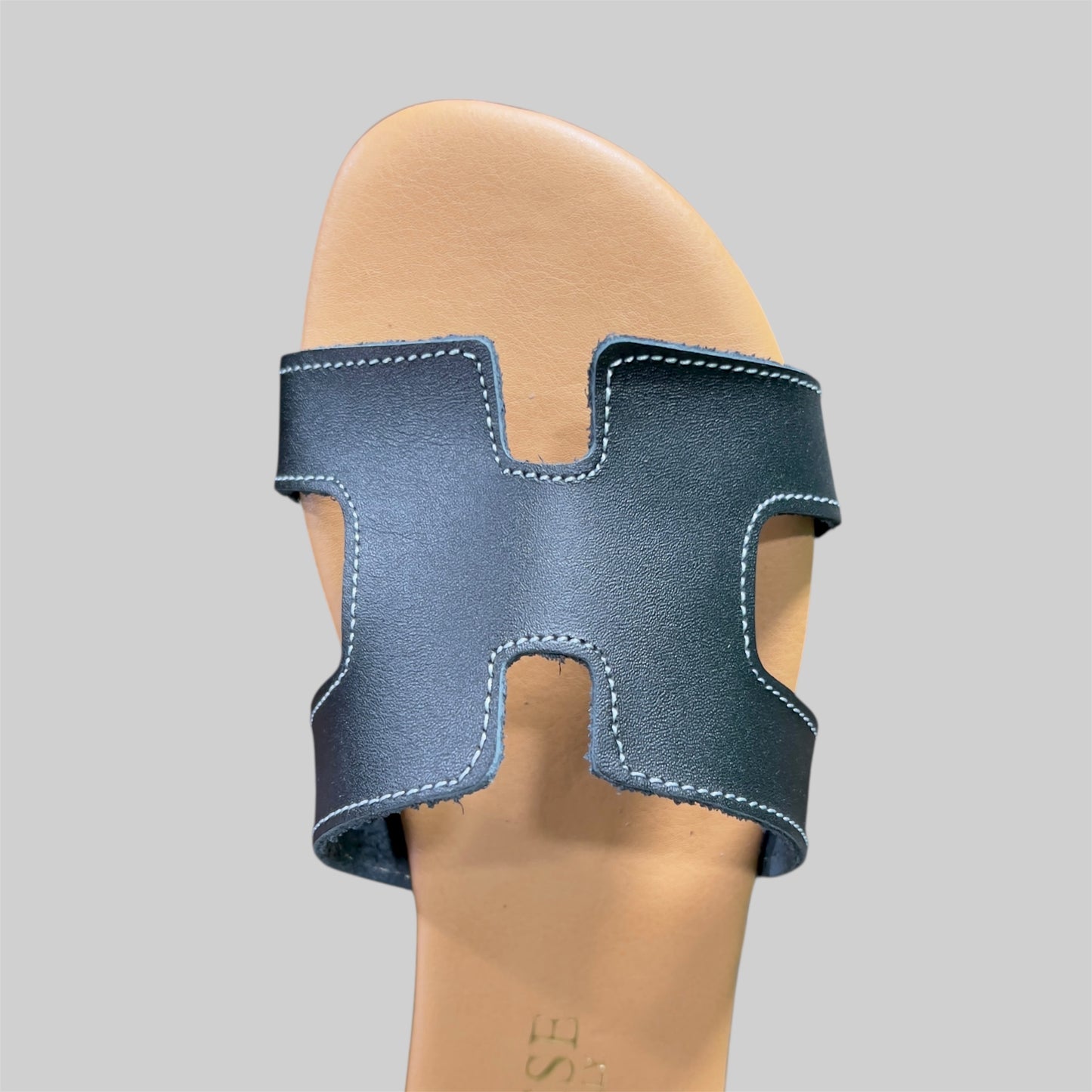 Sandalo H-STITCHED - Nero Fondo Chiaro