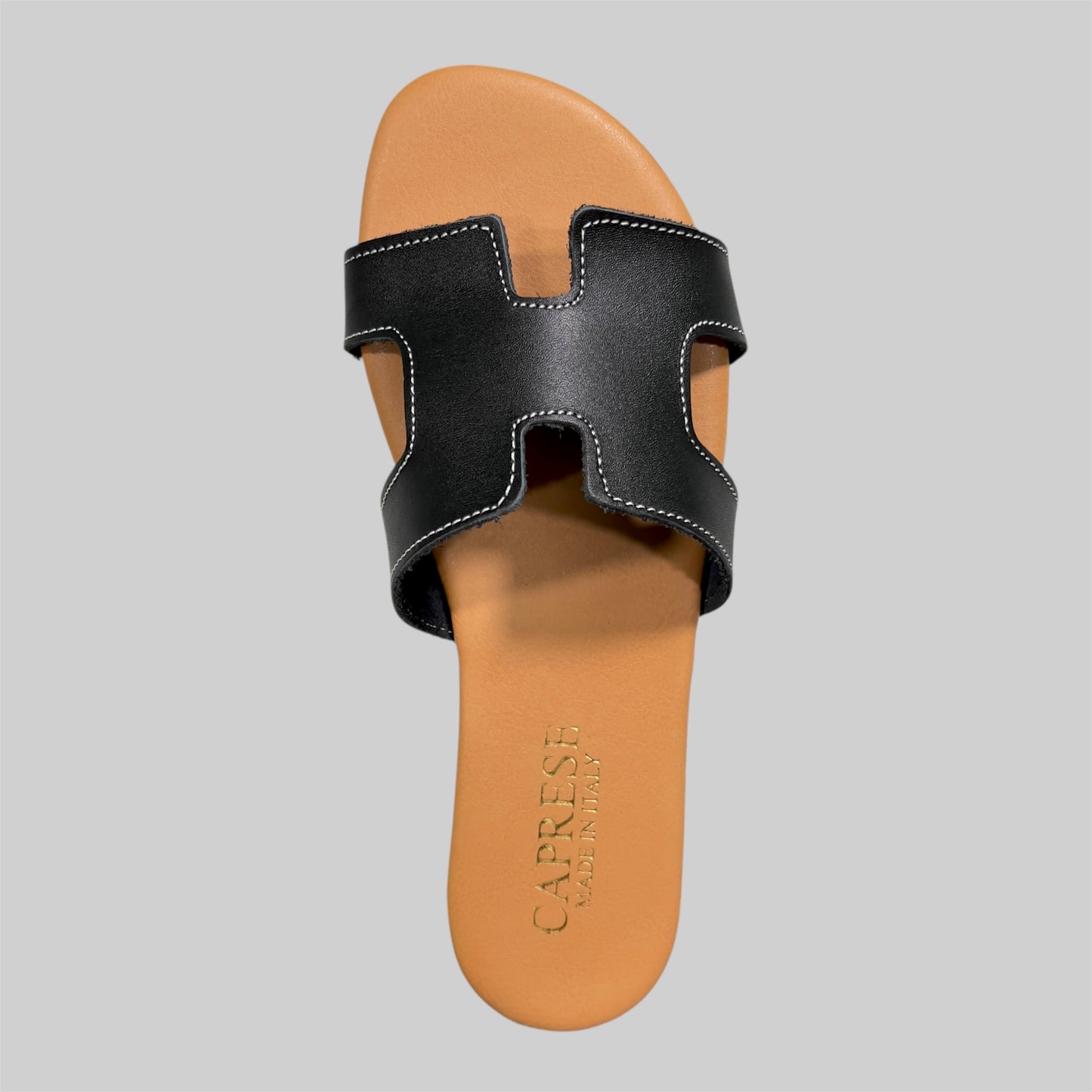 Sandalo H-STITCHED - Nero Fondo Chiaro