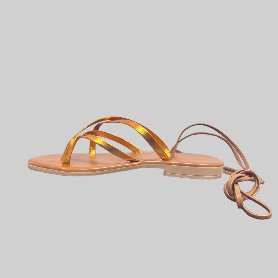 Sandalo alla schiava aperto - Cuoio Arancio