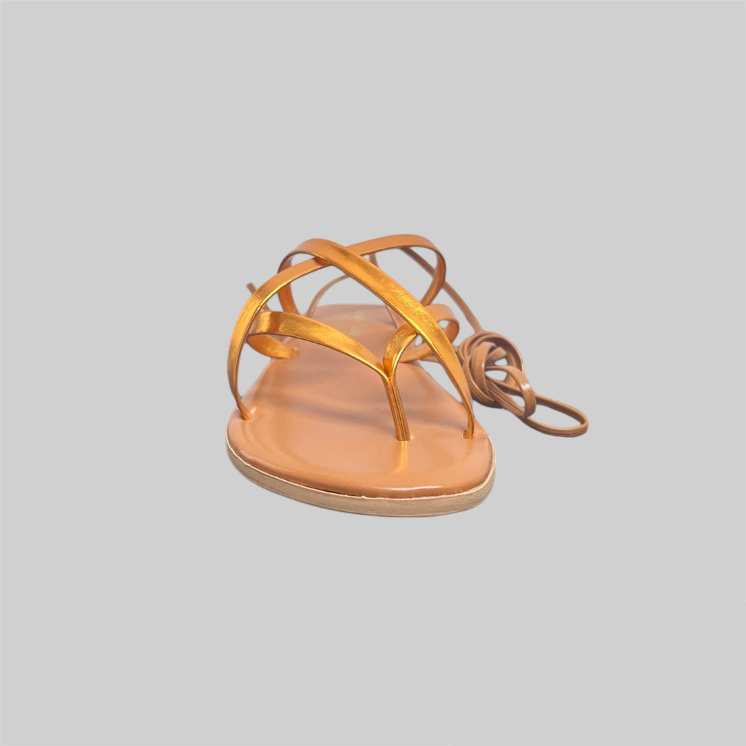 Sandalo alla schiava aperto - Cuoio Arancio