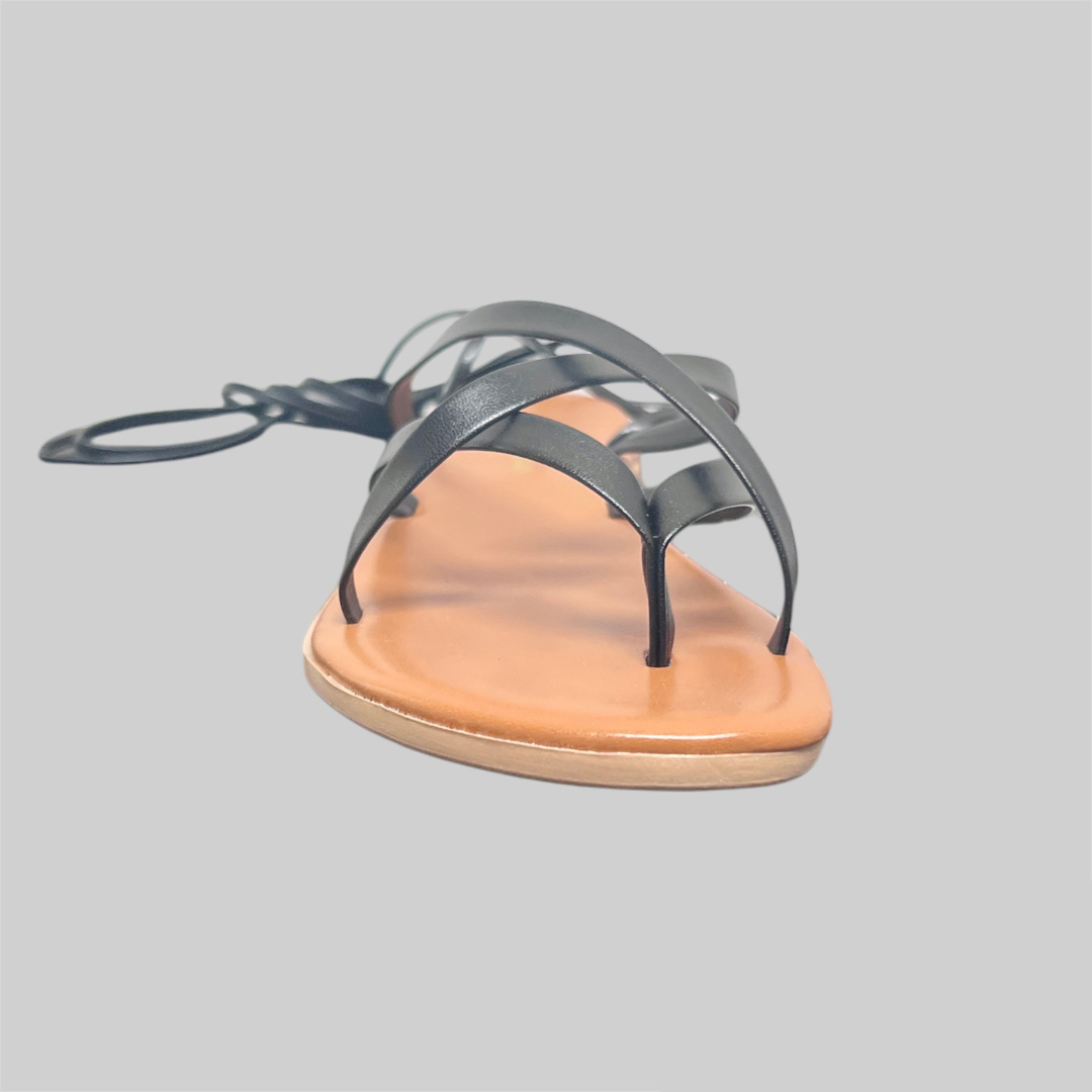 Sandalo alla schiava aperto - Nero