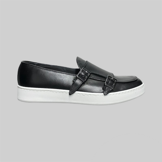 Double buckle sneaker - Nero